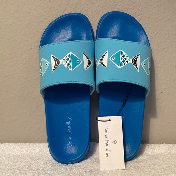 Vera Bradley Shoes - Vera Bradley Beach Slides / Sandals in Go Fish Blue